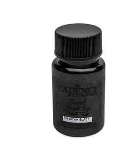Hračky CADENCE - Farba akrylová Cadence D.Metalic, čierna, 50 ml