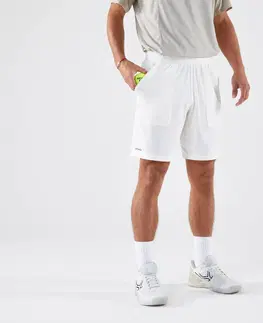 bedminton Pánske tenisové šortky Dry priedušné biele