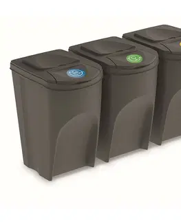 Odpadkové koše Kôš na triedený odpad Sortibox 35 l, 3 ks, sivá
