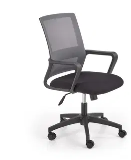 Kancelárske stoličky HALMAR Mauro kancelárska stolička s podrúčkami čierna / sivá