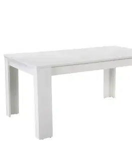 Jedálenské stoly Jedálenský stôl, biela, 160x90 cm, TOMY NEW