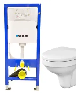 Kúpeľňa GEBERIT DuofixBasic bez tlačidla + WC CERSANIT DELFI + SEDADLO 458.103.00.1 X DE1