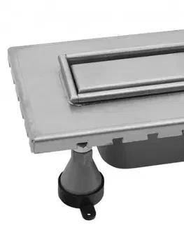 Sprchovacie kúty Omp Tea - ESSEFLOW podlahový žľab z nerezové oceli s roštom, L-380, DN50 6963.101.8