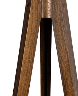 Stojace lampy Vidiecka stojaca lampa statív orechové drevo - Tripod Classic