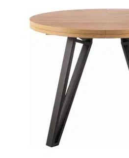 Jedálenské stoly GALANTA jedálenský stôl 100, dub Artisan / čierna
