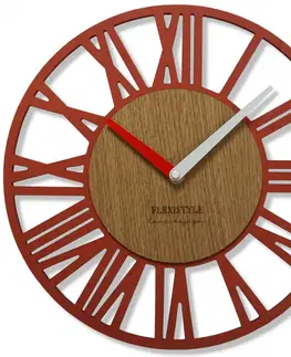 Hodiny Nástenné hodiny Loft Piccolo rosso Flex z219_3d-32-x, 30 cm