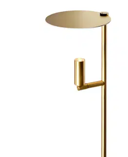 Stojacie lampy Carpyen LED lampa Kelly, svetlá nastaviteľné, zlatá/zlatá