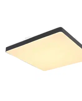Stropné svietidlá Globo Stropné LED svietidlo Raina štvorcový tvar, čierna