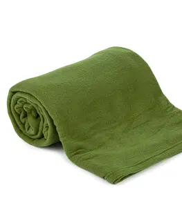 Prikrývky na spanie Jahu Fleecová deka UNI zelená, 150 x 200 cm