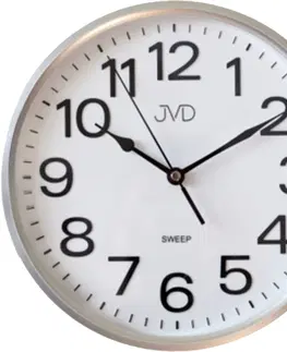Hodiny Nástenné hodiny JVD HP683,1 strieborné, sweep, 26cm