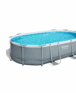 Bazény Bestway Oválny nadzemný bazén Power Steel, kartušová filtrácia, schodíky 4,88 x 3,05 x 1,07 m
