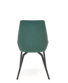 Jedálenské zostavy Jedálenská stolička K479 Halmar Tmavo zelená