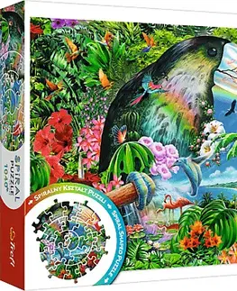 Hračky puzzle TREFL - Spiral Puzzle 1040 - Tropické zvieratá