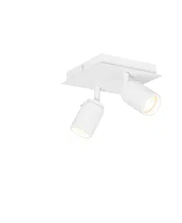 Bodove svetla Moderné kúpeľňové bodové biele štvorcové 2-svetlo IP44 - Ducha
