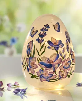 Drobné dekorácie a doplnky LED svietiace vajcia Kvety