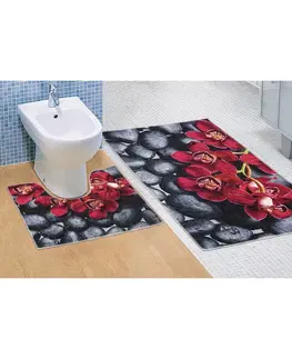 Koberce a koberčeky Bellatex Kúpeľňová predložka Orchidea 3D, 60 x 100 + 60 x 50 cm