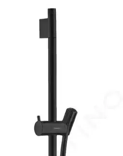 Sprchy a sprchové panely HANSGROHE - Unica'S Sprchová tyč 650 mm so sprchovou hadicou, matná čierna 28632670