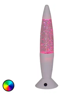 Vnútorné dekoratívne svietidlá Näve Lávová LED lampa Glitter