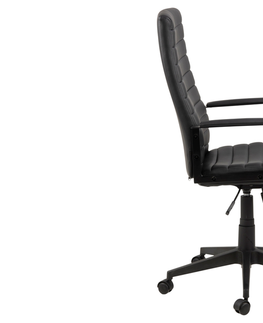 Kancelárske stoličky Dkton Kancelárska stolička Triston čierna koženka