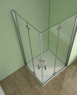 Sprchovacie kúty H K - Obdĺžnikový sprchovací kút MELODY R907, 90x70 cm sa zalamovacím dverami vrátane sprchovej vaničky z liateho mramoru SE-MELODYR907 / SE-ROCKY-9070