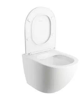 Záchody OMNIRES - OTTAWA bezrámové závesné WC so sedátkom, 49x36,5 cm, matná biela OTTAWAMWBM