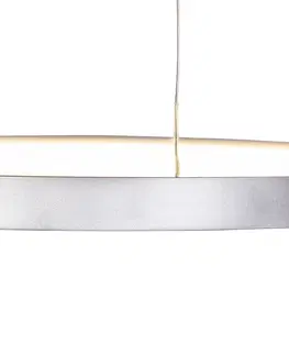 Zavesne lampy Moderné kruhové závesné svietidlo strieborné 40 cm vrátane LED - Anella