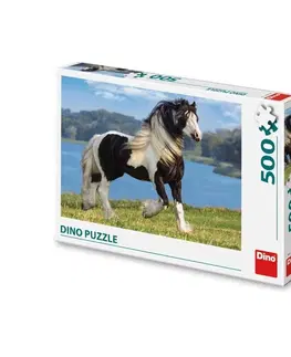 Hračky puzzle DINO - Čierny a biely kôň 500 puzzle