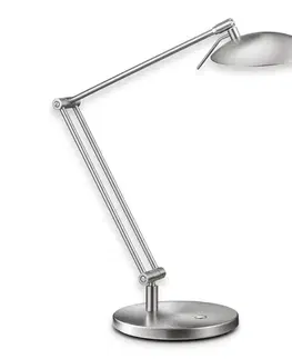 Stolové lampy Knapstein Stolná LED lampa Coira, matný nikel