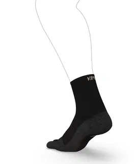 ponožky Bežecké ponožky Run900 5-prstové čierno-červené