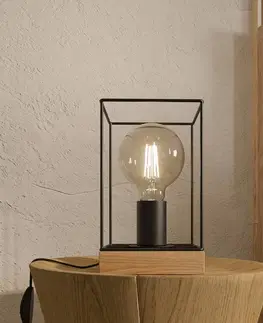 Stolové lampy Envostar Envostar Gretter stolová lampa, kov/dubové drevo