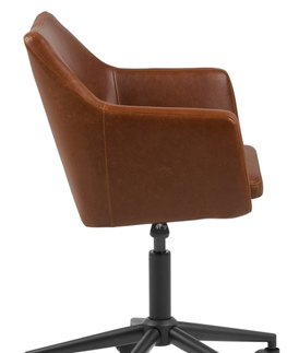 Kancelárske stoličky Dkton Dizajnová kancelárska stolička Norris, brandy five