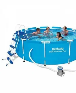 Bazény Bestway Bazén Bestway Sateel Pro MAX, 366x100cm, filter, rebrík 56418
