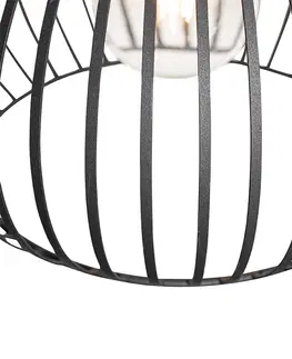 Zavesne lampy Moderné závesné svietidlo čierne 38 cm - Saffira