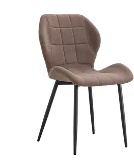 Stoličky Jedálenská stolička, hnedá/čierna, MAKENA TYP 1