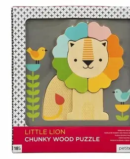 Drevené hračky Petitcollage puzzle Lev