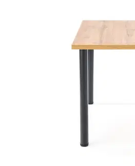 Jedálenské stoly HALMAR Modex 2 120 jedálenský stôl dub wotan / čierna