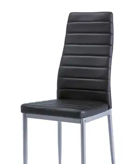 Jedálenské stoličky SIGNAL H-261 BIS ALU jedálenská stolička čierna / hliník