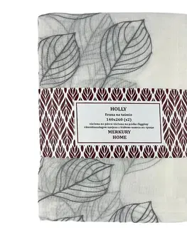 Záclony do obývačky Záclona na páske Holly polyester tmavo šedá 140x260 Merkury Home II/22