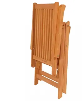 Zahradné stoličky Záhradná stolička 6 ks teak / látka Dekorhome Limetková