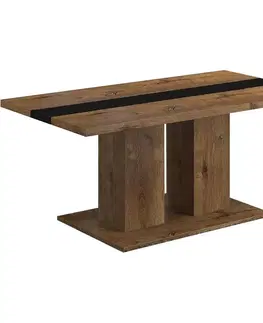 Konferenčné stolíky s úložným priestorom Konferenčný stolík Boston Dub Lefkas/čierna