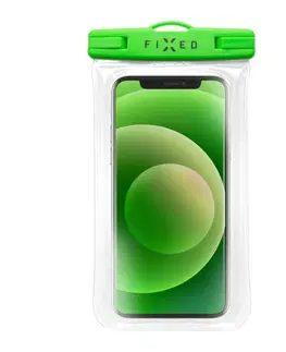 Puzdrá na mobilné telefóny FIXED Vodeodolné plávajúce puzdro na mobill s kvalitným uzamykacím systémom a certifikáciou IPX8, zelené FIXFLT-EG-LM