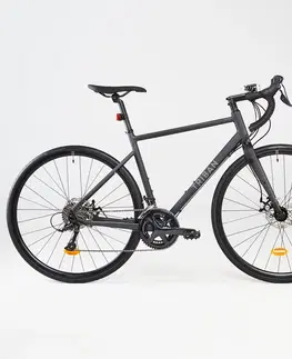 bicykle Cestný bicykel RC500 kotúčové brzdy čierny