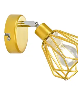 LED osvetlenie Nástenná lampa OKIRA TYP 2 Tempo Kondela Zlatá