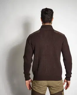 mikiny Pletený sveter 500 hnedý