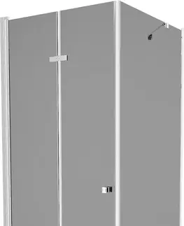 Vane MEXEN/S - Lima sprchovací kút zalamovacie dvere 80 x 80, grafit, chróm + Flat čierna vanička so sifónom 856-080-080-01-40-4070