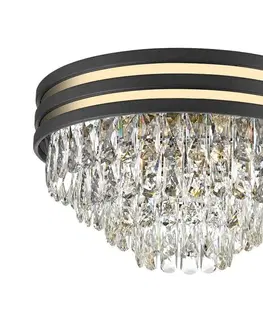 Svietidlá Brilagi Brilagi - LED Krištáľové stropné svietidlo VELURE 5xE14/40W/230V čierna 