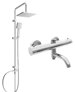 Sprchy a sprchové panely MEXEN/S - Tord sprchový stĺp vrátane sprchovej termostatickej batérie Kai, chróm 77900200-00