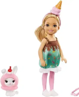 Hračky bábiky MATTEL - Barbie Chelsea v kostýme Zmrzlina 15cm