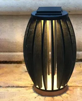 Solárne svetlá so senzorom pohybu Les Jardins Solárne LED svietidlo Pastek teakové drevo snímač