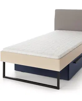 Jednolôžkové postele Posteľ Sergio SE12  90 Béžová /Námornícka Modrá